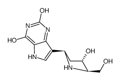 1H-Pyrrolo3,2-dpyrimidine-2,4(3H,5H)-dione, 7-(2R,4S,5R)-4-hydroxy-5-(hydroxymethyl)-2-pyrrolidinyl- Structure