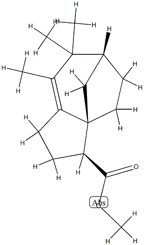 (3S)-2,3,4,5,6,7-Hexahydro-7,7,8-trimethyl-1H-3aα,6α-methanoazulene-3α-carboxylic acid methyl ester Structure