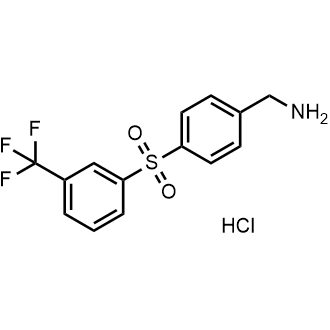 (4-((3-(三氟甲基)苯基)磺酰基)苯基)甲胺盐酸盐结构式