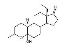 (4aS,6aS)-6a-ethyl-11a-hydroxy-2-methyltetradecahydroindeno[5,4-f]chromen-7(8H)-one结构式