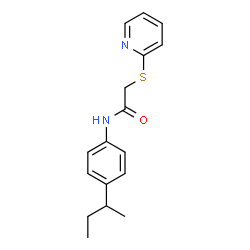 N-[4-(SEC-BUTYL)PHENYL]-2-(2-PYRIDINYLSULFANYL)ACETAMIDE结构式
