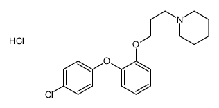1-[3-[2-(4-chlorophenoxy)phenoxy]propyl]piperidine,hydrochloride结构式
