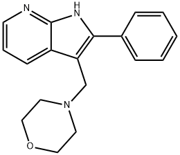 3-(Morpholinomethyl)-2-phenyl-1H-pyrrolo[2,3-b]pyridine结构式