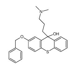 9-[3-(dimethylamino)propyl]-2-phenylmethoxythioxanthen-9-ol结构式