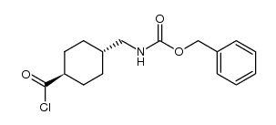 trans-4-(N-carbobenzyloxy)aminomethyl-1-cyclohexane carbonyl chloride结构式