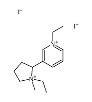 1-ethyl-3-(1-ethyl-1-methylpyrrolidin-1-ium-2-yl)pyridin-1-ium,diiodide结构式