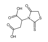 2-(4-Oxo-2-thioxothiazolidin-3-yl)succinic acid Structure