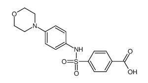 4-[(4-morpholin-4-ylphenyl)sulfamoyl]benzoic acid结构式