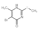 5-bromo-6-methyl-2-methylsulfanyl-1H-pyrimidin-4-one结构式