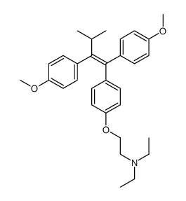 2-[4-[(Z)-1,2-bis(4-methoxyphenyl)-3-methylbut-1-enyl]phenoxy]-N,N-diethylethanamine结构式