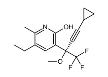 3-[(2S)-4-cyclopropyl-1,1,1-trifluoro-2-methoxybut-3-yn-2-yl]-5-ethyl-6-methyl-1H-pyridin-2-one Structure