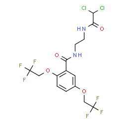 N-(2-[(2,2-DICHLOROACETYL)AMINO]ETHYL)-2,5-BIS(2,2,2-TRIFLUOROETHOXY)BENZENECARBOXAMIDE结构式