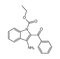 ethyl 3-amino-2-benzoyl-1H-indole-1-carboxylate Structure