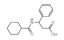 3-(cyclohexanecarbonylamino)-3-phenylpropanoic acid结构式