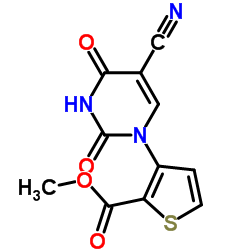 Methyl 3-(5-cyano-2,4-dioxo-3,4-dihydro-1(2H)-pyrimidinyl)-2-thiophenecarboxylate结构式