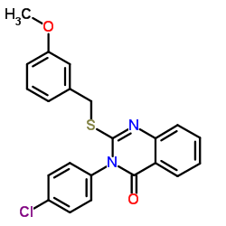 3-(4-Chlorophenyl)-2-[(3-methoxybenzyl)sulfanyl]-4(3H)-quinazolinone Structure