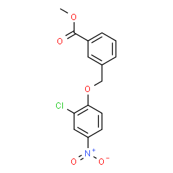 3-(2-CHLORO-4-NITRO-PHENOXYMETHYL)-BENZOIC ACID METHYL ESTER结构式