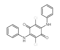 2,5-Cyclohexadiene-1,4-dione,2,5-dichloro-3,6-bis(phenylamino)-结构式