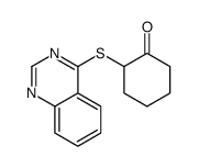 2-quinazolin-4-ylsulfanylcyclohexan-1-one结构式