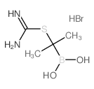 2-carbamimidoylsulfanylpropan-2-ylboronic acid structure