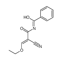 N-(2-cyano-3-ethoxyprop-2-enoyl)benzamide Structure