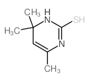 4,4,6-trimethyl-1,3-dihydropyrimidine-2-thione structure