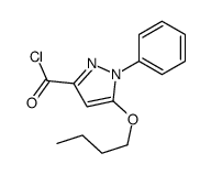 5-butoxy-1-phenylpyrazole-3-carbonyl chloride Structure