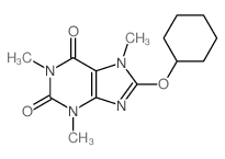 1H-Purine-2,6-dione,8-(cyclohexyloxy)-3,7-dihydro-1,3,7-trimethyl-结构式