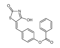 [4-[(E)-(2,4-dioxo-1,3-thiazolidin-5-ylidene)methyl]phenyl] benzoate Structure