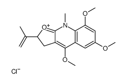 4,6,8-trimethoxy-9-methyl-2-prop-1-en-2-yl-2,3-dihydrofuro[2,3-b]quinolin-9-ium,chloride结构式