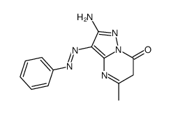 2-amino-5-methyl-3-phenyldiazenyl-6H-pyrazolo[1,5-a]pyrimidin-7-one结构式