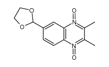 6-[1,3]dioxolan-2-yl-2,3-dimethyl-quinoxaline 1,4-dioxide结构式