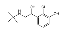 3-(2-(tert-butylamino)-1-hydroxyethyl)-2-chlorophenol结构式