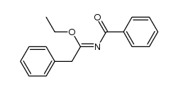 N-benzoyl-2-phenyl-acetimidic acid ethyl ester Structure