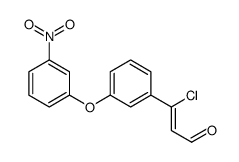 3-chloro-3-[3-(3-nitrophenoxy)phenyl]prop-2-enal结构式