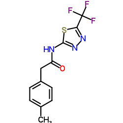 2-(4-Methylphenyl)-N-[5-(trifluoromethyl)-1,3,4-thiadiazol-2-yl]acetamide Structure