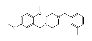 1-[(2,5-dimethoxyphenyl)methyl]-4-[(3-methylphenyl)methyl]piperazine结构式