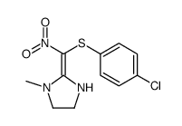 2-[(4-chlorophenyl)sulfanyl-nitromethylidene]-1-methylimidazolidine结构式