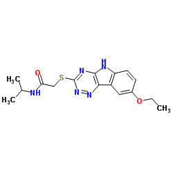 Acetamide, 2-[(8-ethoxy-2H-1,2,4-triazino[5,6-b]indol-3-yl)thio]-N-(1-methylethyl)- (9CI) Structure