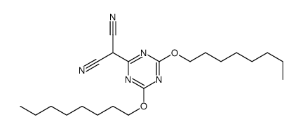 2-(4,6-dioctoxy-1,3,5-triazin-2-yl)propanedinitrile Structure