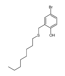 4-bromo-2-(octylsulfanylmethyl)phenol Structure
