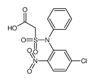 2-[(5-chloro-2-nitrophenyl)-phenylsulfamoyl]acetic acid Structure