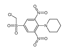 1-[4-(chloromethylsulfonyl)-2,6-dinitrophenyl]piperidine结构式