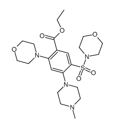 4-(4-methyl-piperazin-1-yl)-5-(morpholine-4-sulfonyl)-2-morpholin-4-yl-benzoic acid ethyl ester Structure