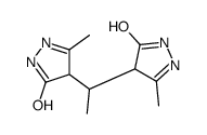 3-methyl-4-[1-(3-methyl-5-oxo-1,4-dihydropyrazol-4-yl)ethyl]-1,4-dihydropyrazol-5-one结构式