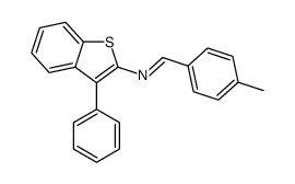 1-(4-methylphenyl)-N-(3-phenyl-1-benzothiophen-2-yl)methanimine Structure