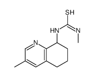 1-methyl-3-(3-methyl-5,6,7,8-tetrahydroquinolin-8-yl)thiourea结构式