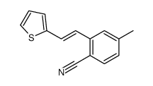 4-methyl-2-(2-thiophen-2-ylethenyl)benzonitrile Structure