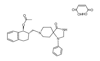 8-[[trans-1-(Acetyloxy)-1,2,3,4-tetrahydro-2-naphthalenyl]methyl]-1-phenyl-1,3,8-triazaspiro[4.5]decan-4-one, maleate salt Structure