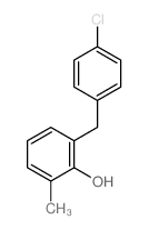 Phenol,2-[(4-chlorophenyl)methyl]-6-methyl- structure